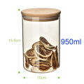450ml storage jar glass jar bamboo cover  Storage-54S